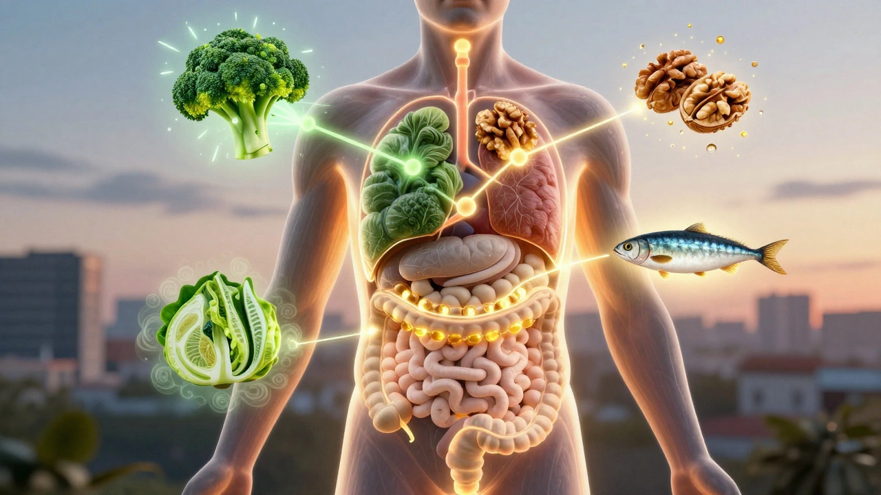 Внутреннее свечение тела, соединённое с питательными веществами брокколи, орехов, сардин и квашеной капусты.